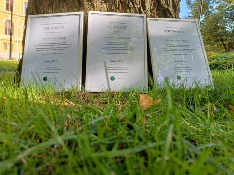 Korsholm Music Festival has been granted an EcoCompass Certificate
